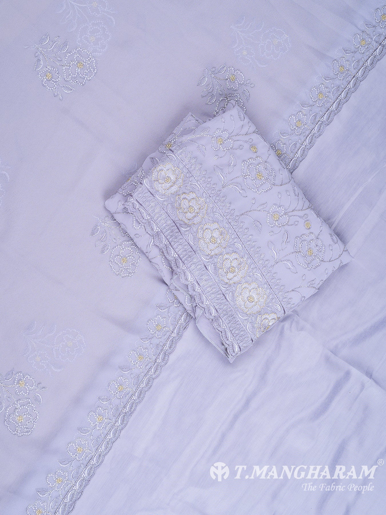 Light Violet Georgette Chudidhar Fabric Set - EH1555 view-1