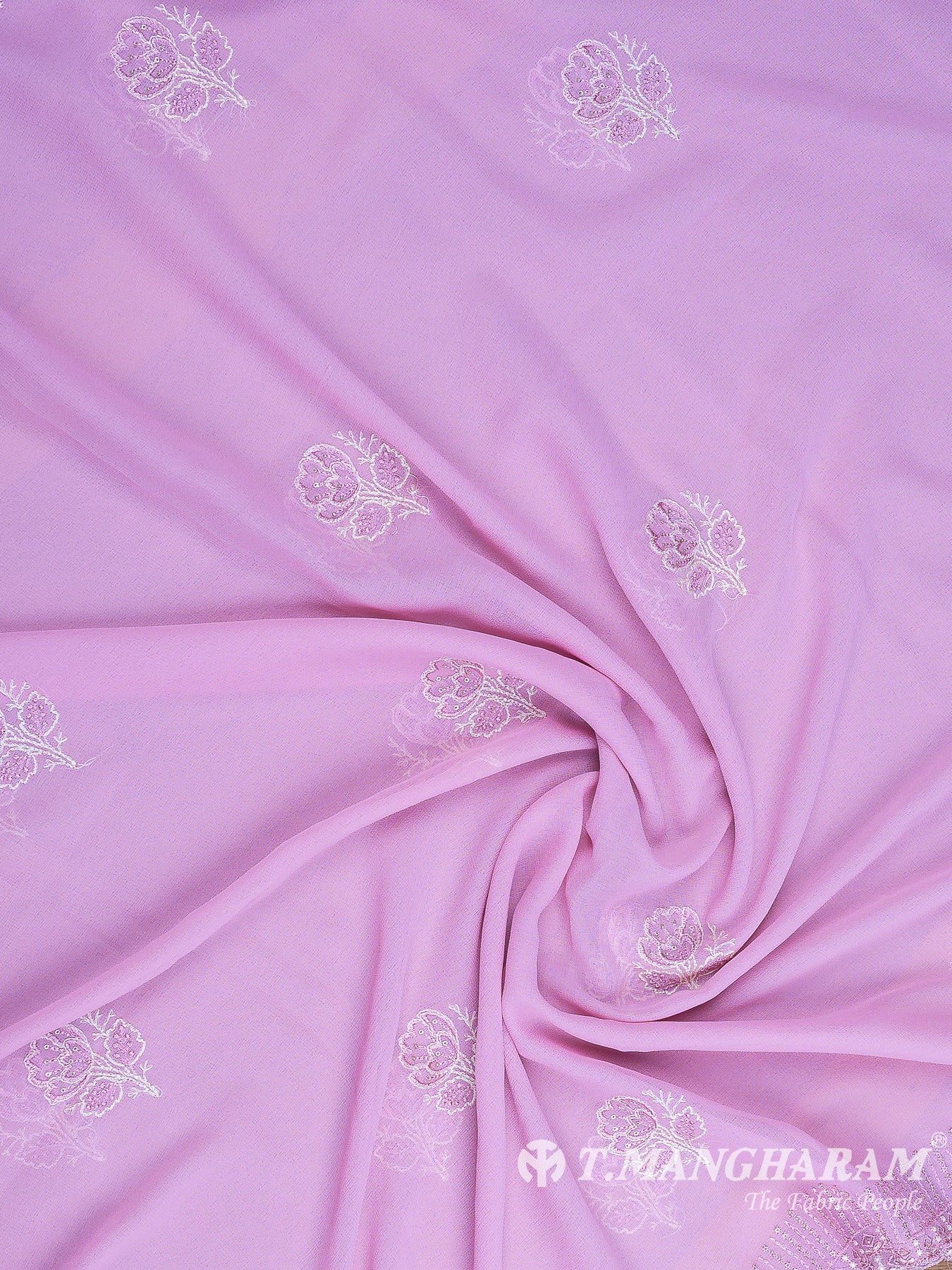 Pink Georgette Chudidhar Fabric Set - EH1578 view-3