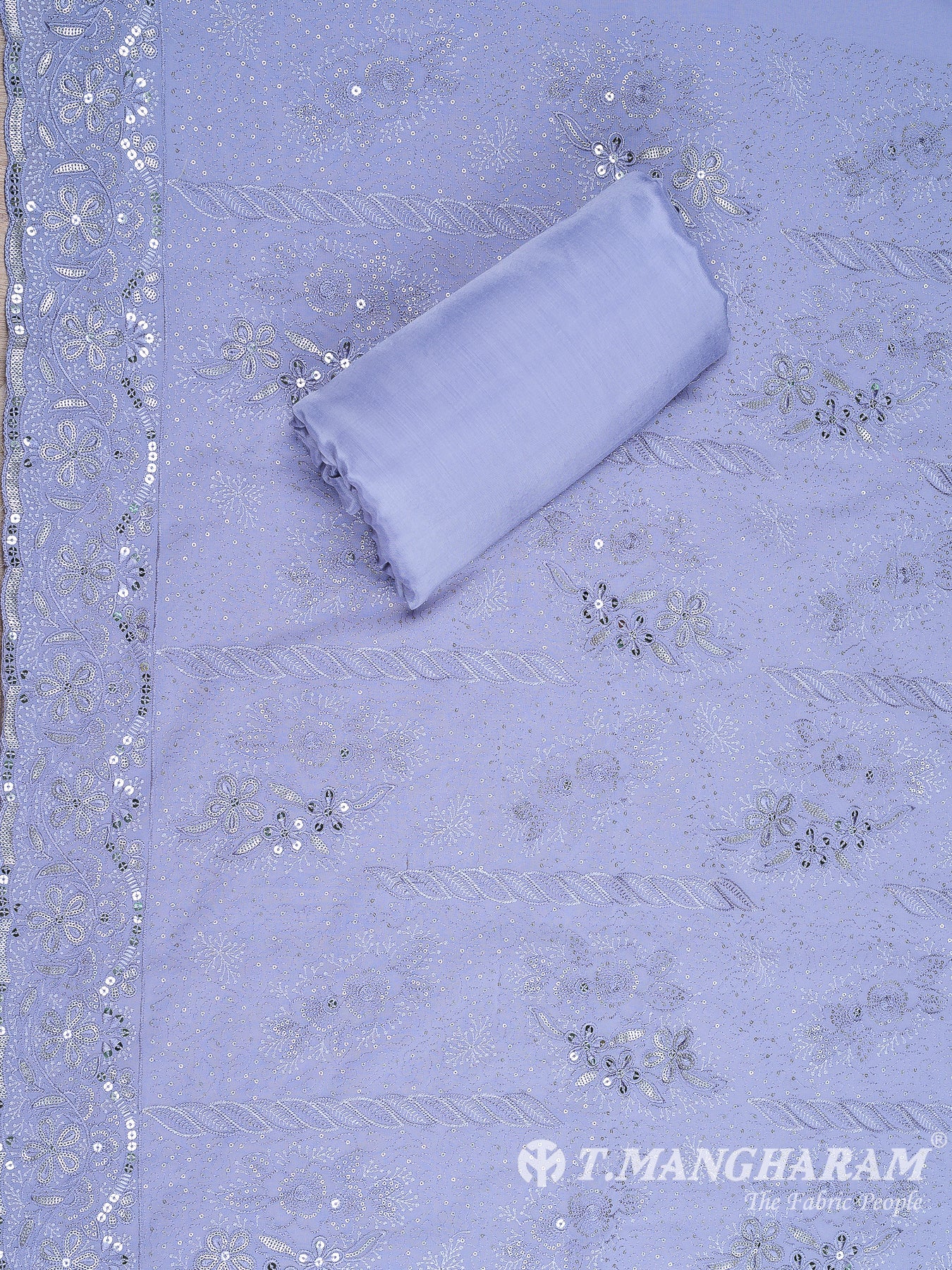 Violet Georgette Chudidhar Fabric Set - EH1562 view-2