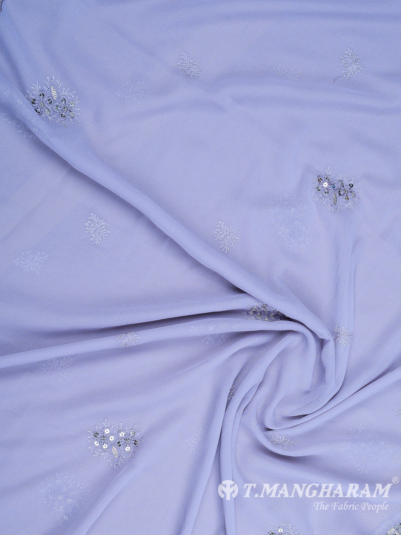 Violet Georgette Chudidhar Fabric Set - EH1562 view-3