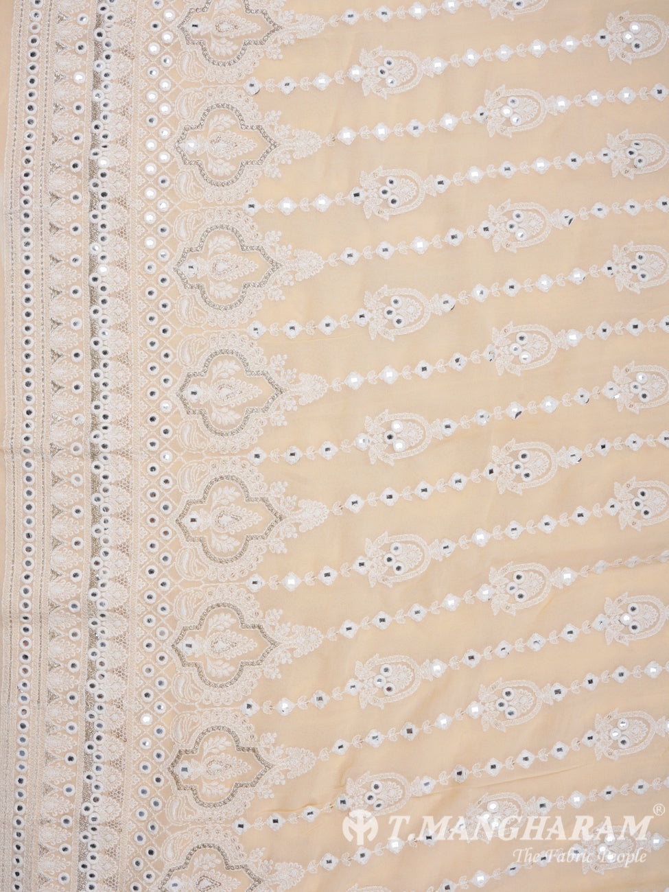 Peach Georgette Chudidhar Fabric Set - EH1179 view-2