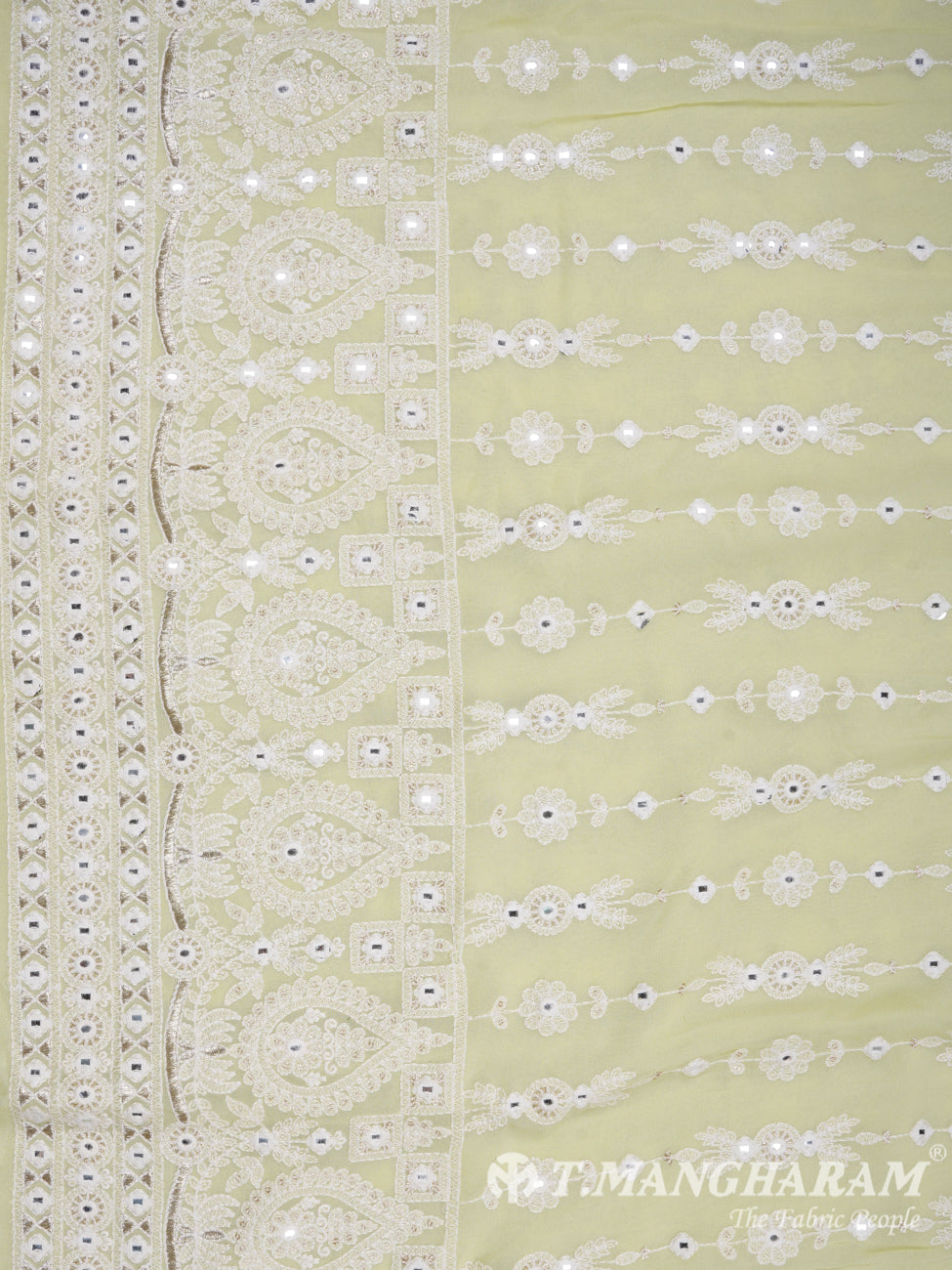 Pista Green Georgette Chudidhar Fabric Set - EH1186 view-2
