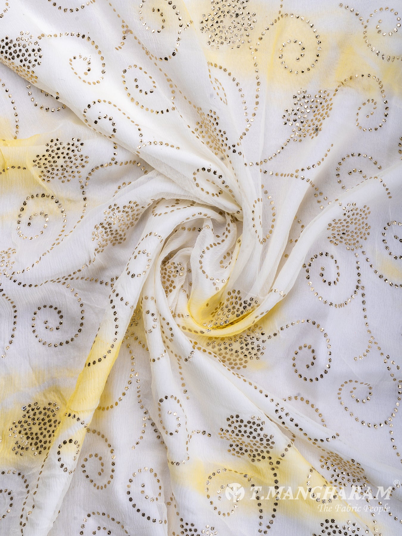 Yellow Georgette Fabric - EC0386 view-1