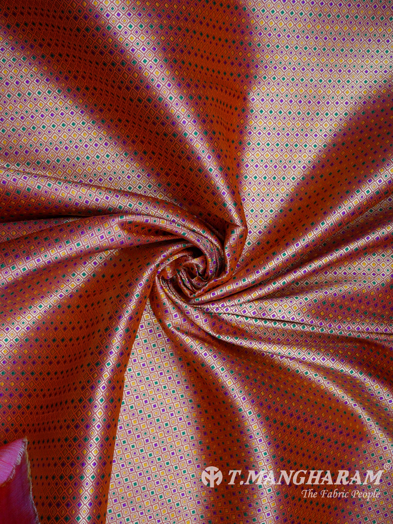 Multicolor Semi Banaras Fabric - EA1260 view-1