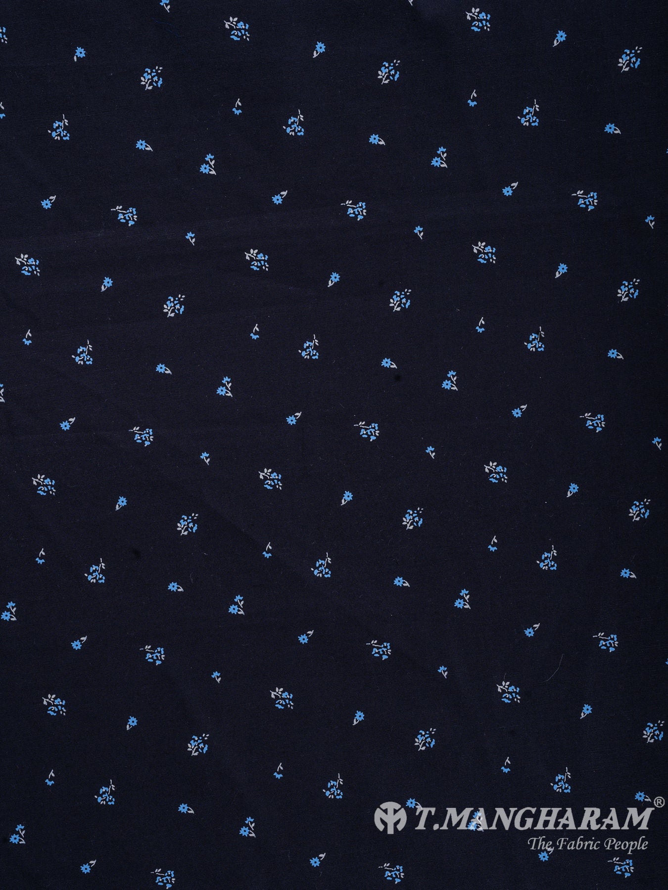 Navy Blue Cotton Shirting Material - EF0958 view-2