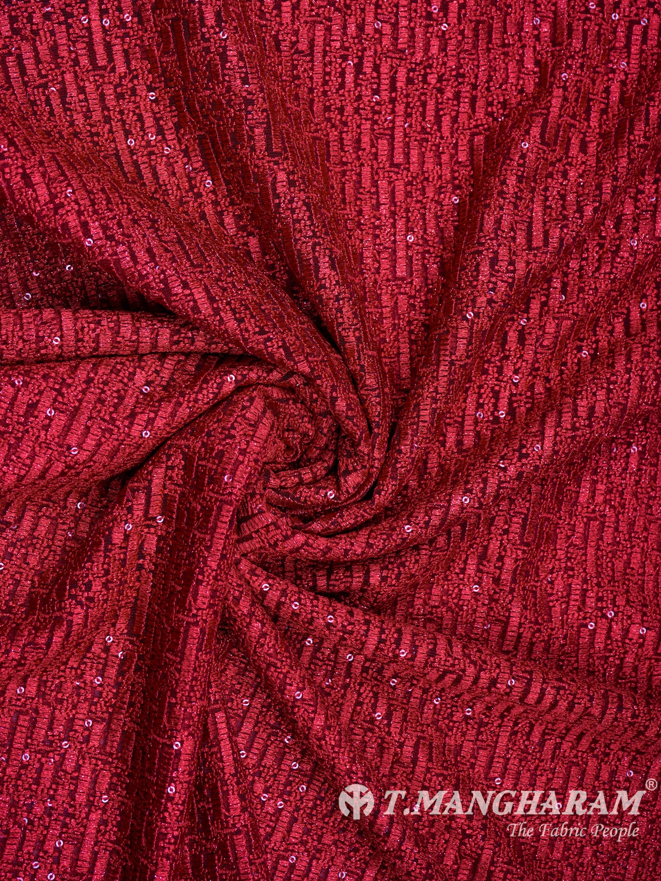 Maroon Fancy Net Fabric - EA1865 view-1