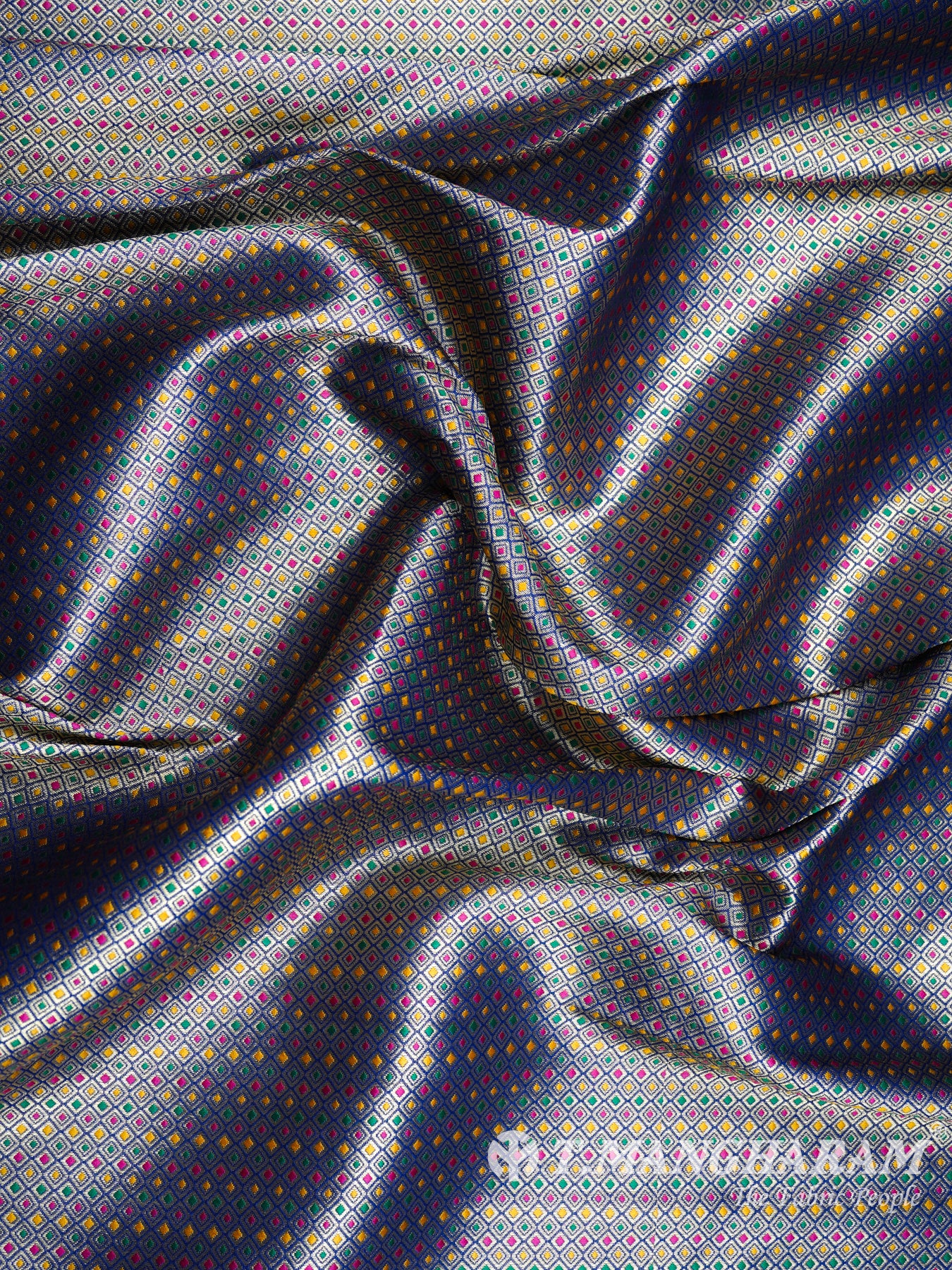 Multicolor Semi Banaras Fabric - EA1264 view-4
