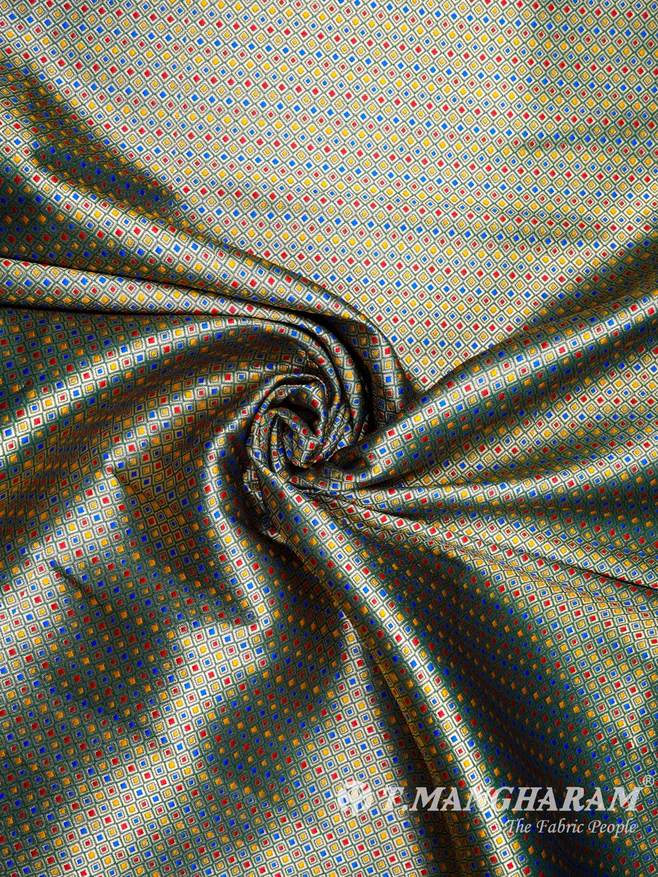 Multicolor Semi Banaras Fabric - EA1263 view-1