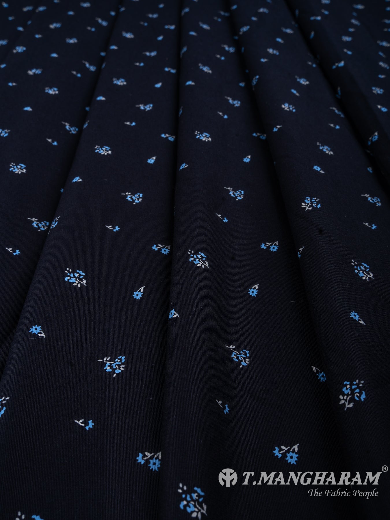 Navy Blue Cotton Shirting Material - EF0958 view-1