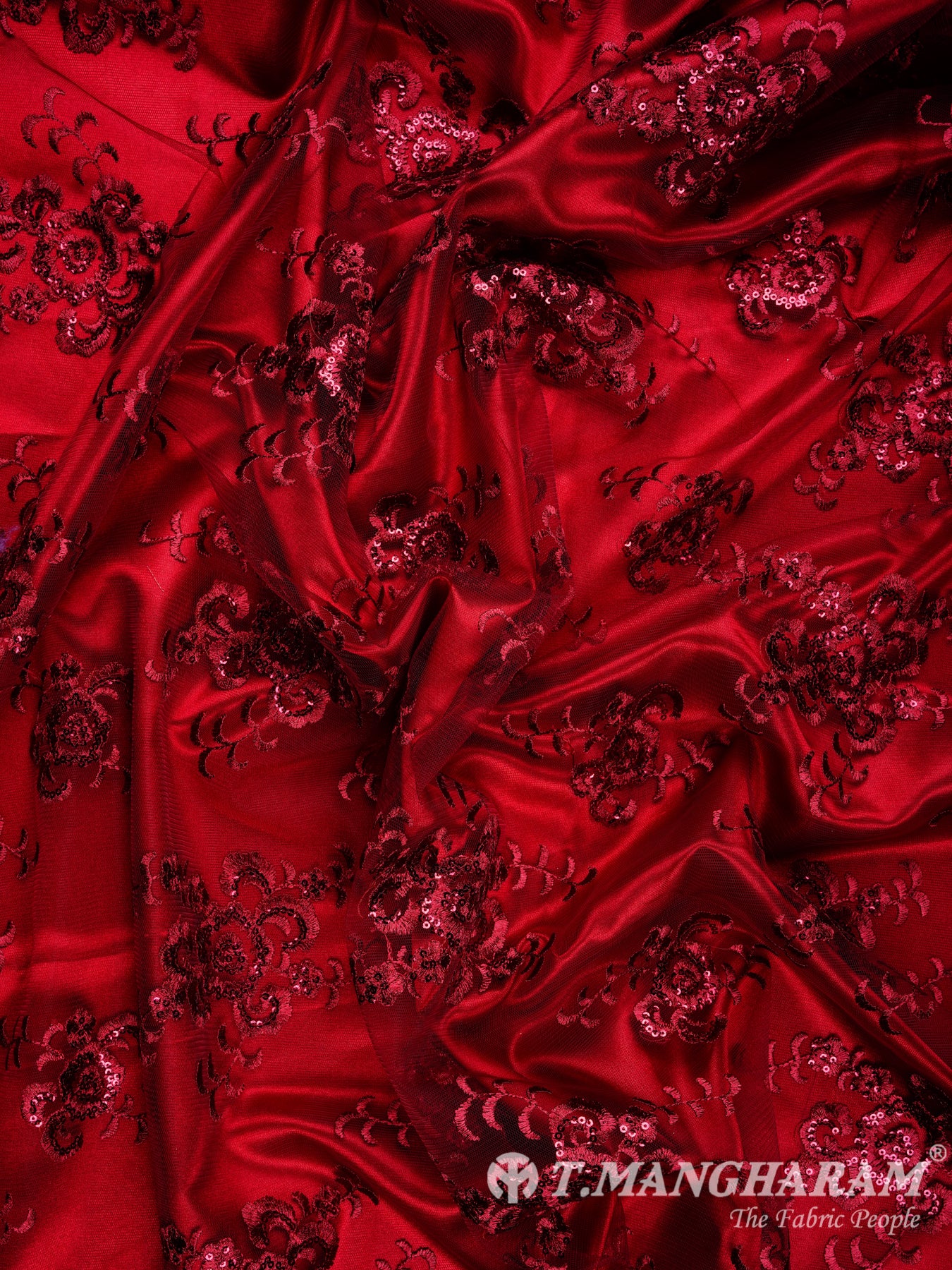 Red Fancy Net Fabric - EB0166 view-3