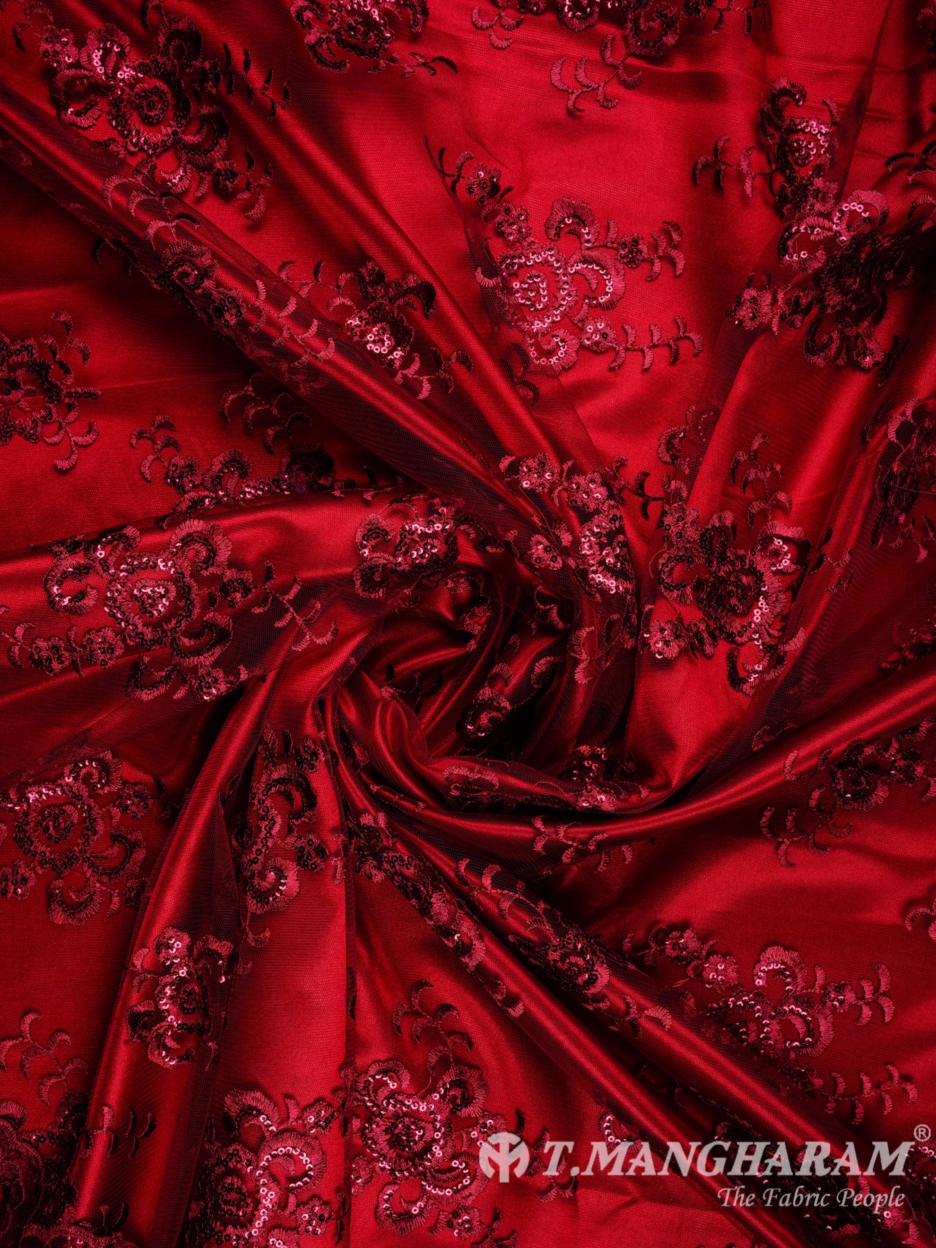 Red Fancy Net Fabric - EB0166 view-1