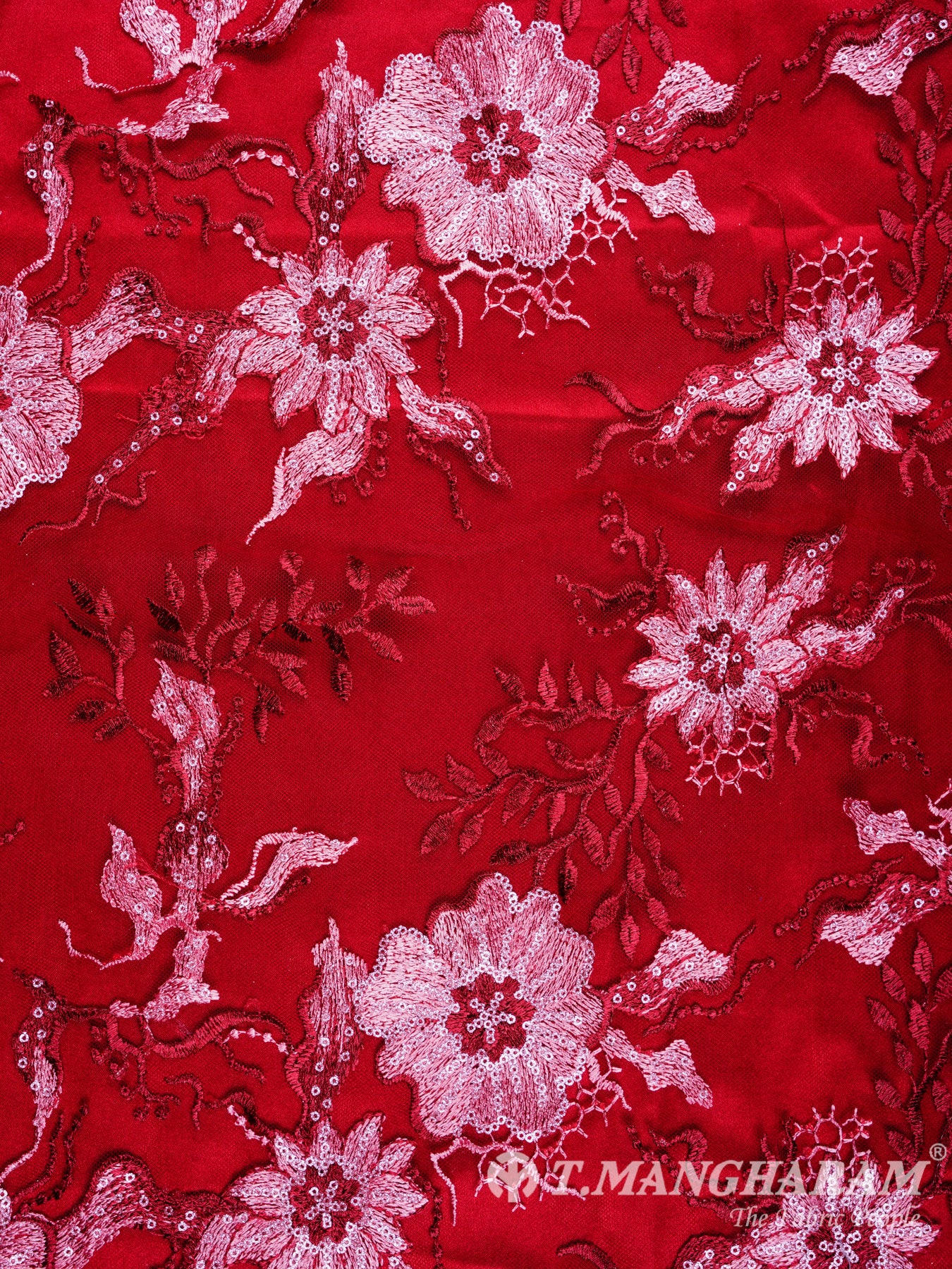 Red Fancy Net Fabric - EA0501 view-2