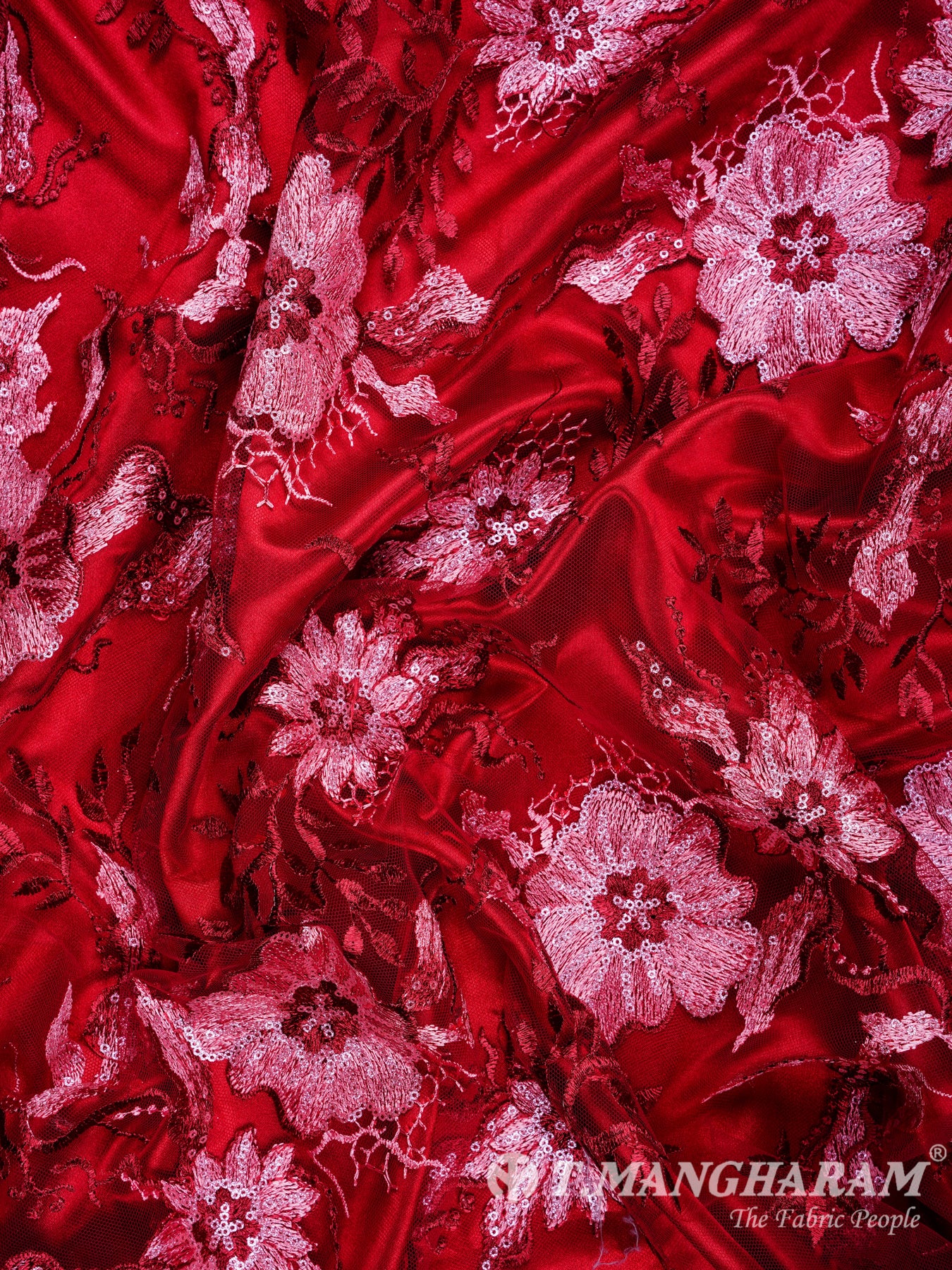 Red Fancy Net Fabric - EA0501 view-3