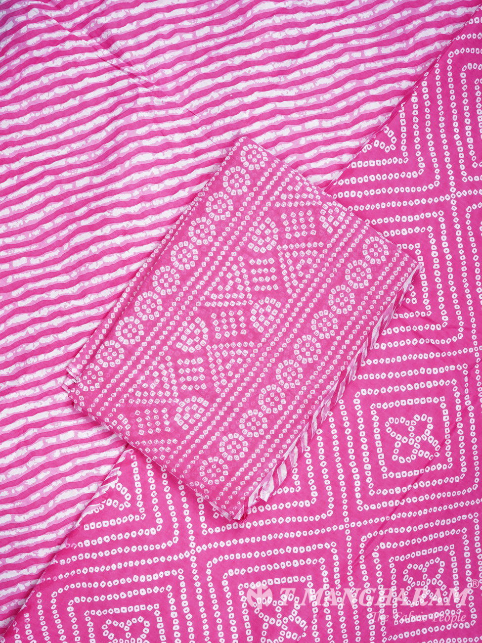 Pink Cotton Chudidhar Fabric Set - EH1065 view-1