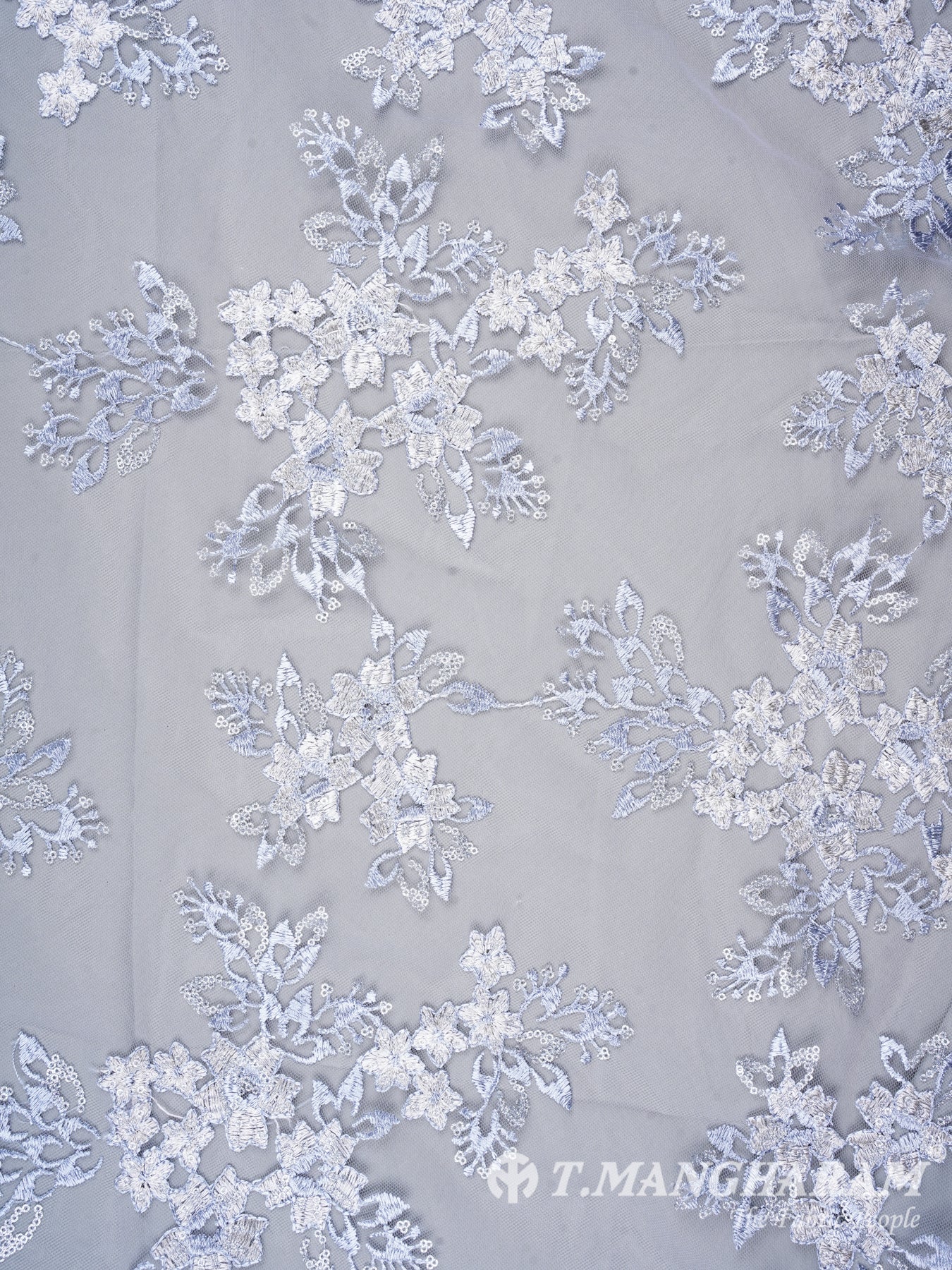 Light Blue Fancy Net Fabric - EA0505 view-2