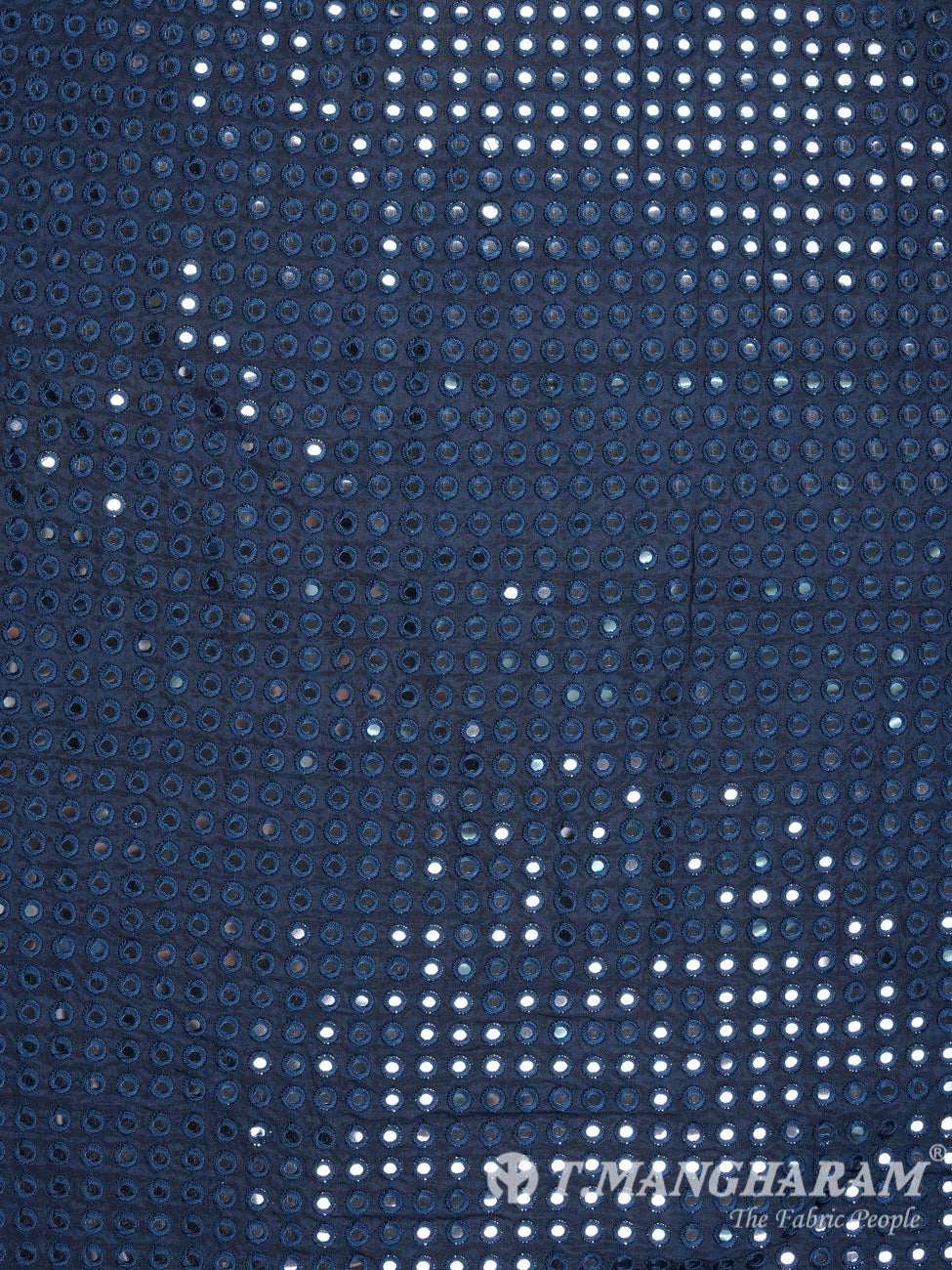 Navy Blue Georgette Fabric - EA0967 view-2