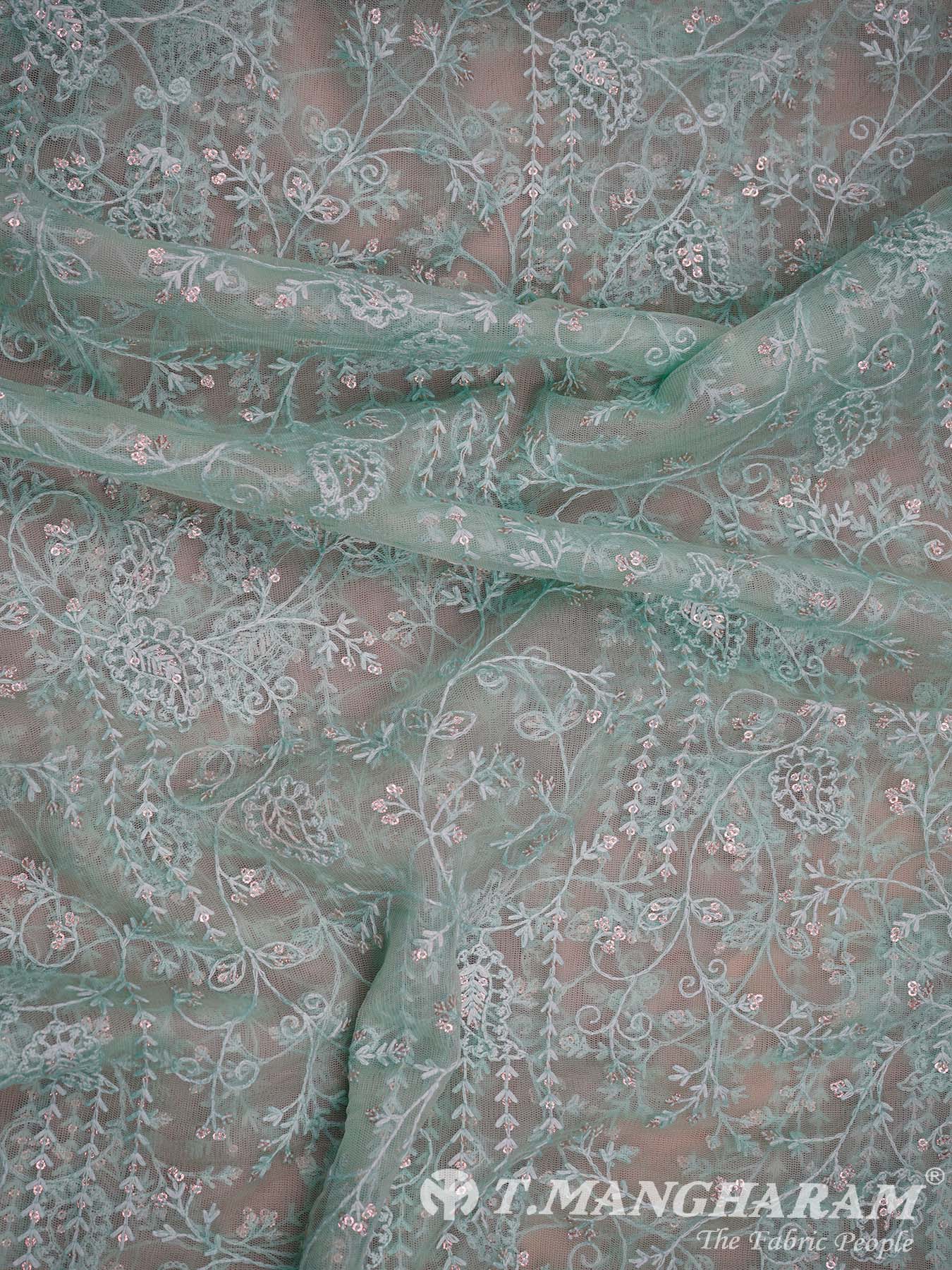 Apple Green Georgette Chudidhar Fabric Set - EH1284 view-2