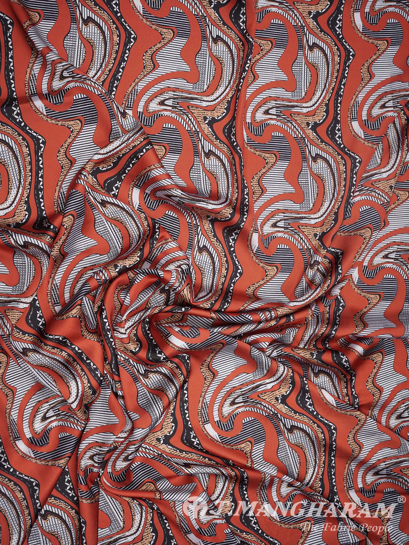 Multicolor Satin Fabric - EA1338 view-4