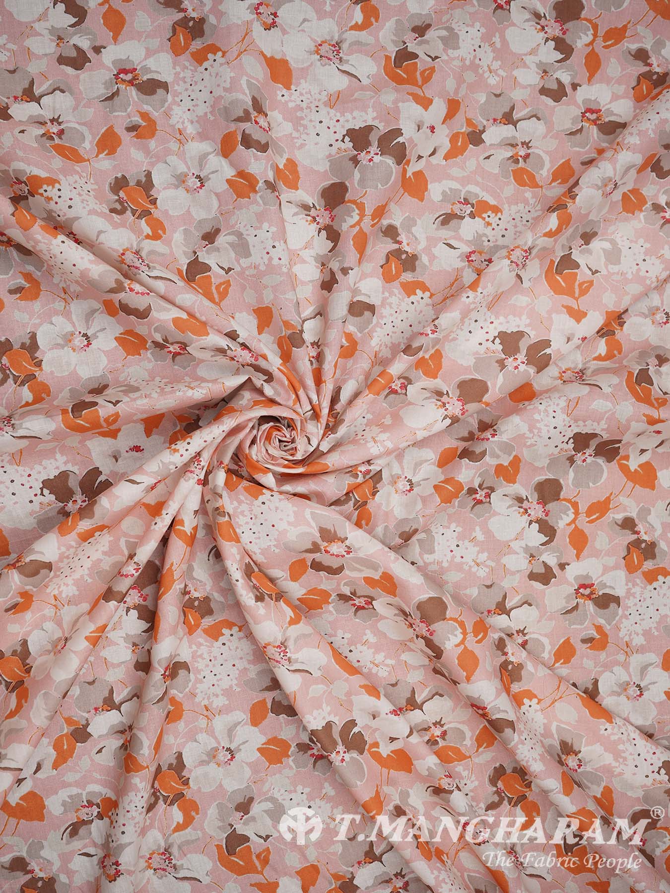Light Peach Cotton Fabric - EC3578 view-1