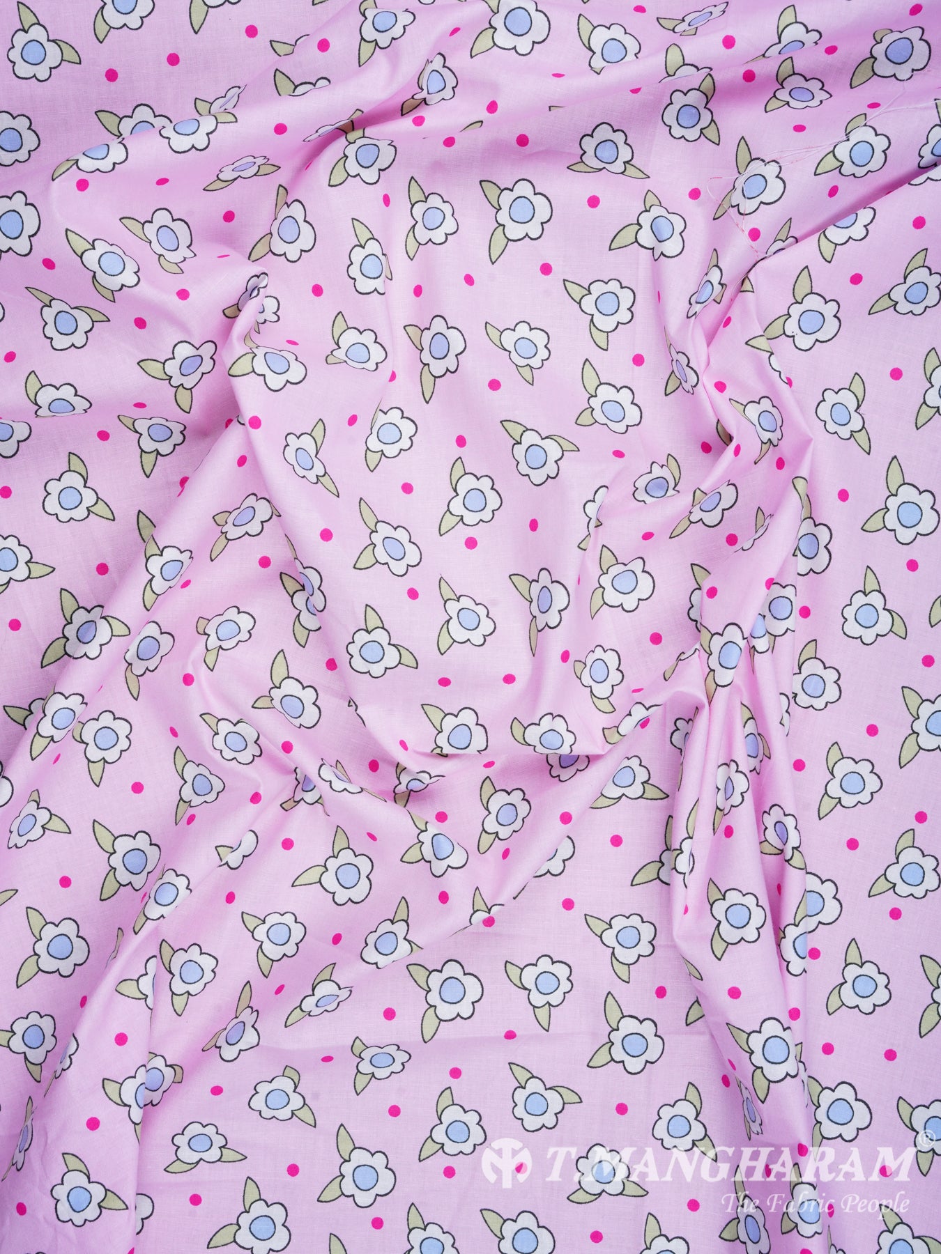 Baby Pink Cotton Fabric - EC1065 view-4