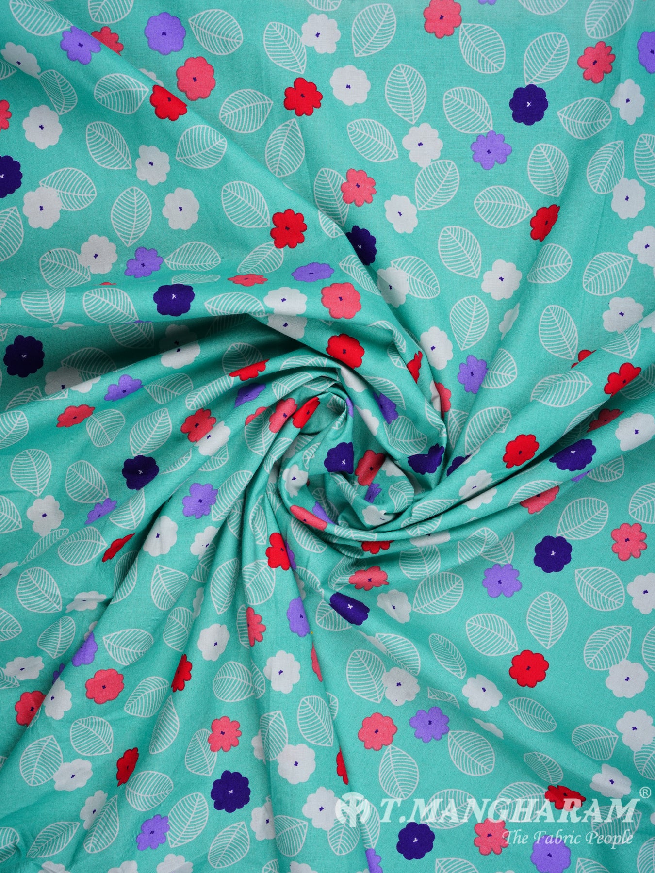 Sea Green Cotton Fabric - EC1050 view-1