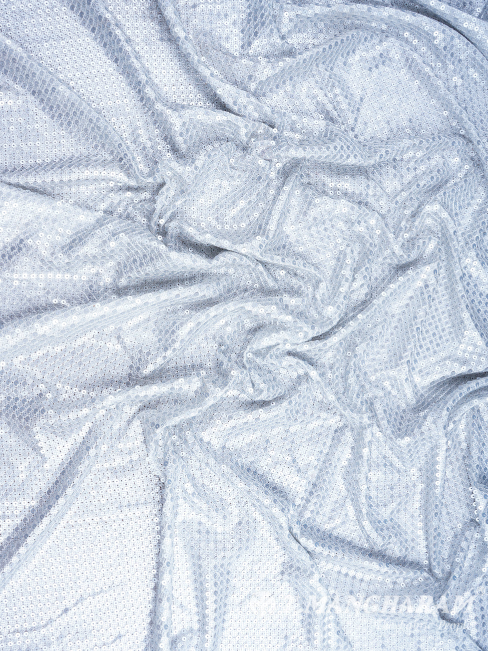 Silver Georgette Fabric - EB0689 view-3