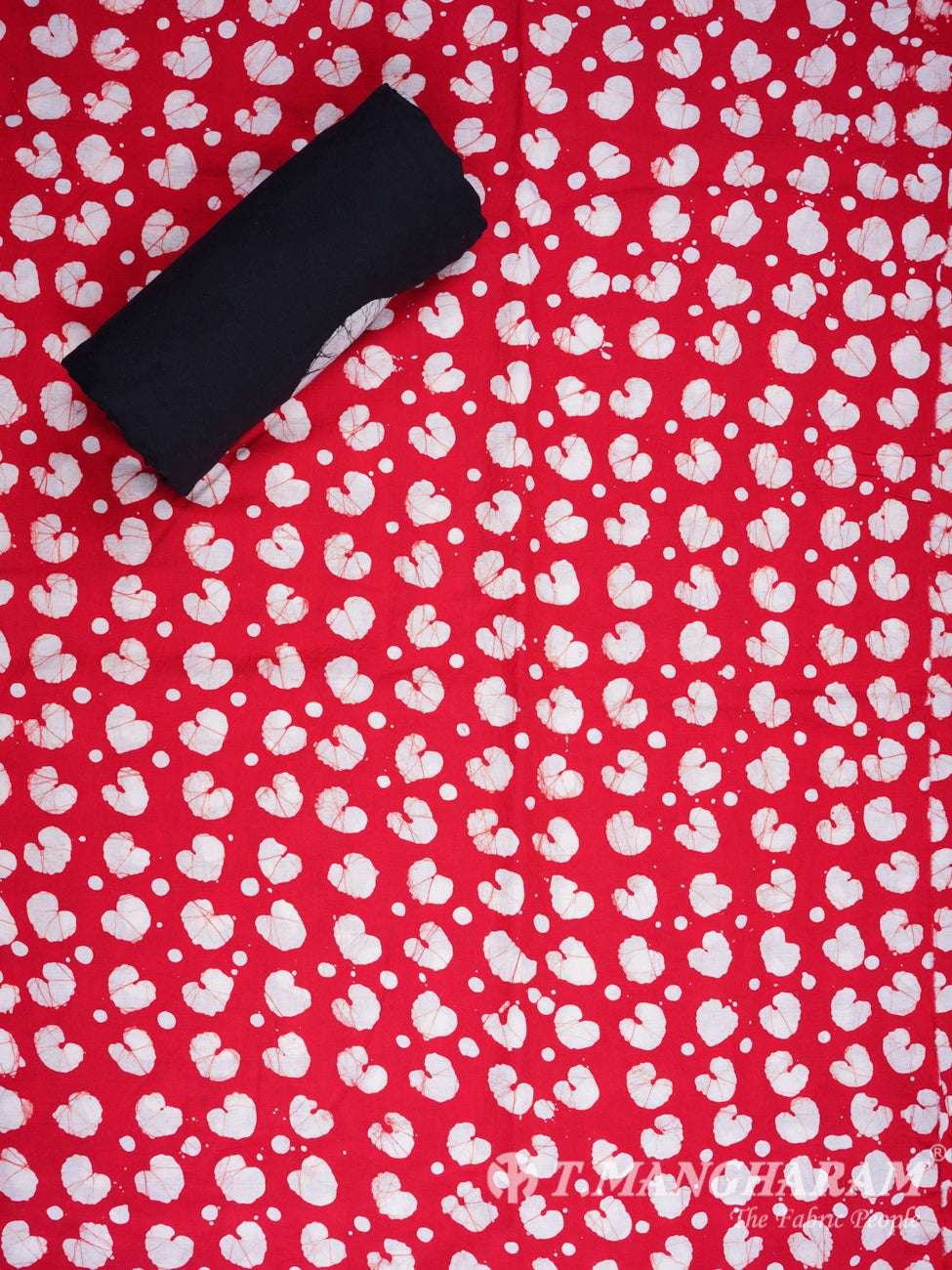 Black Cotton Chudidhar Fabric Set - EG0908 view-3