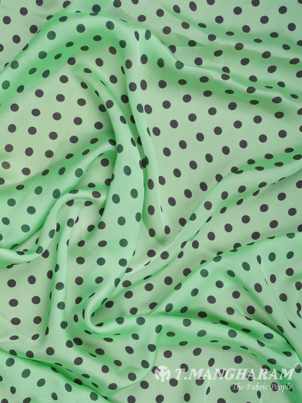 Green Satin Fabric - EB1550 view-4