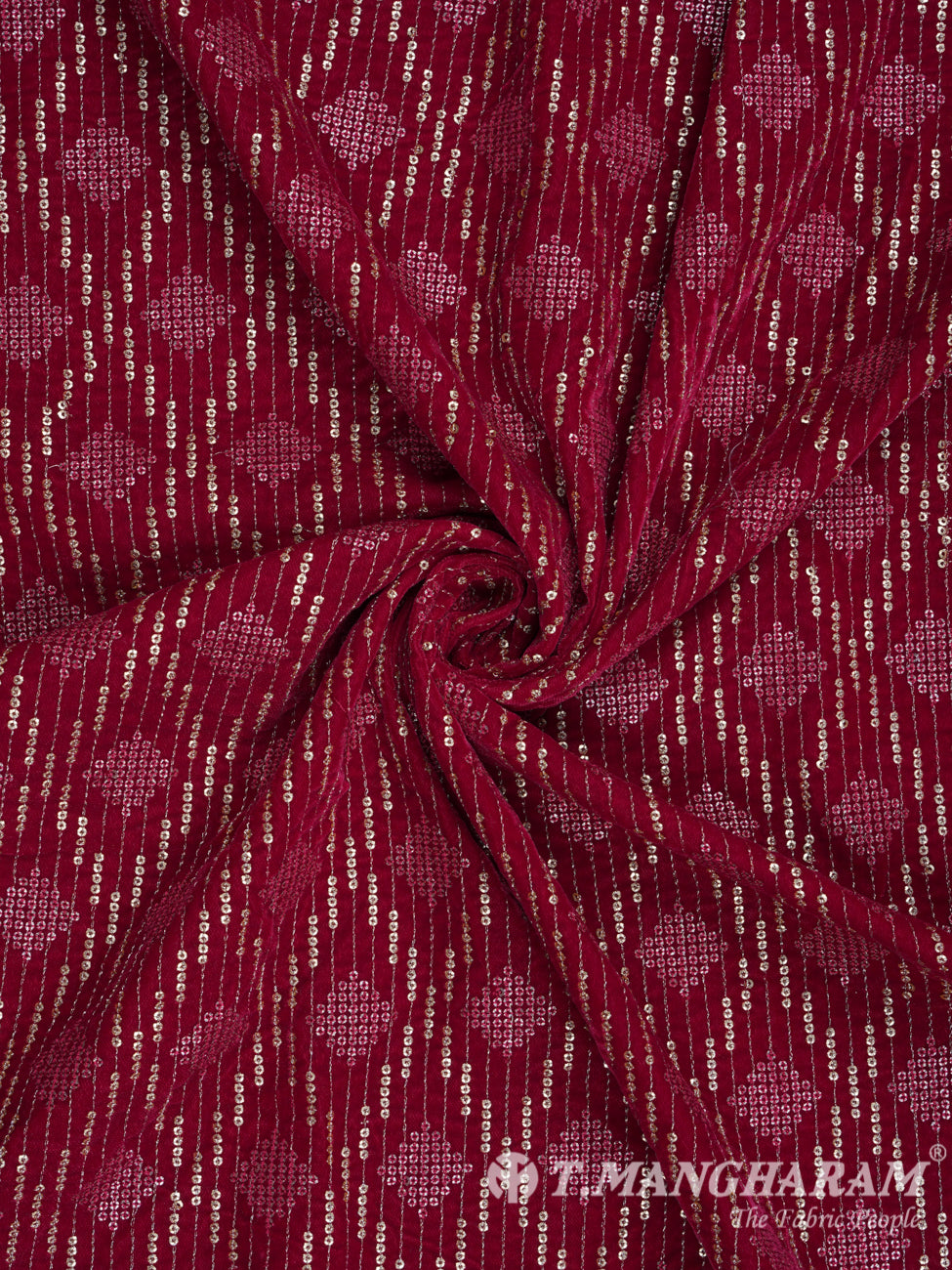 Maroon Velvet Fabric - EB1688