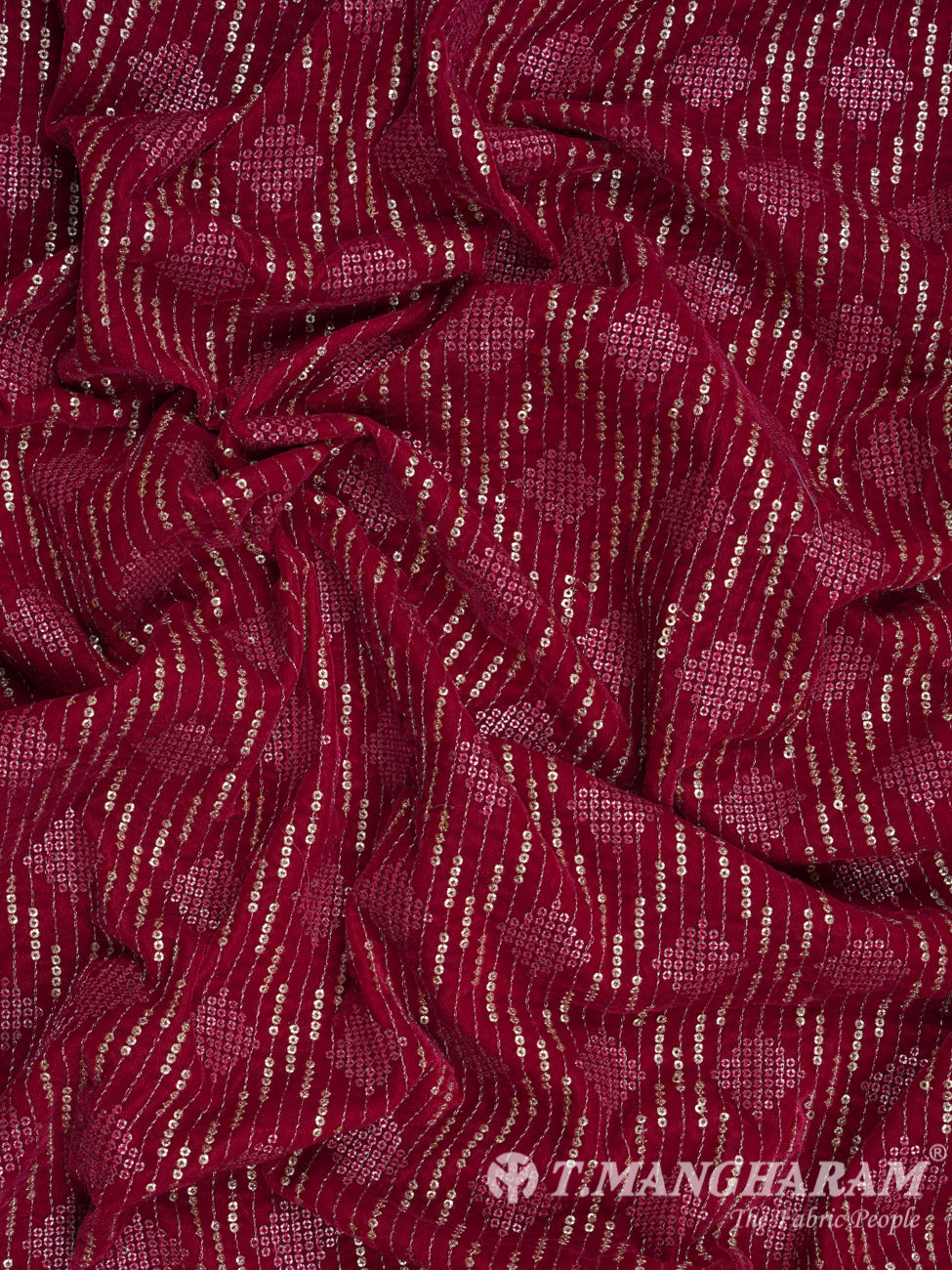 Maroon Velvet Fabric - EB1688