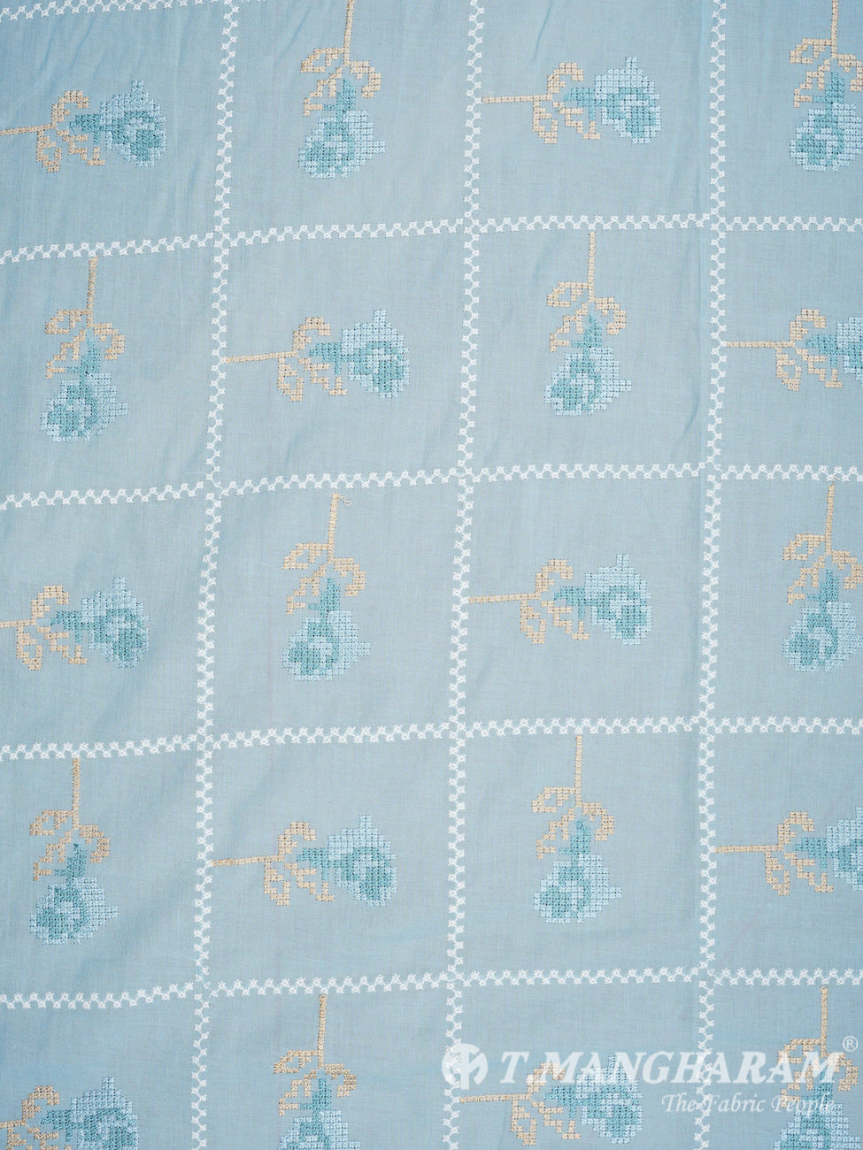 Blue Cotton Fabric - EB1213 view-3