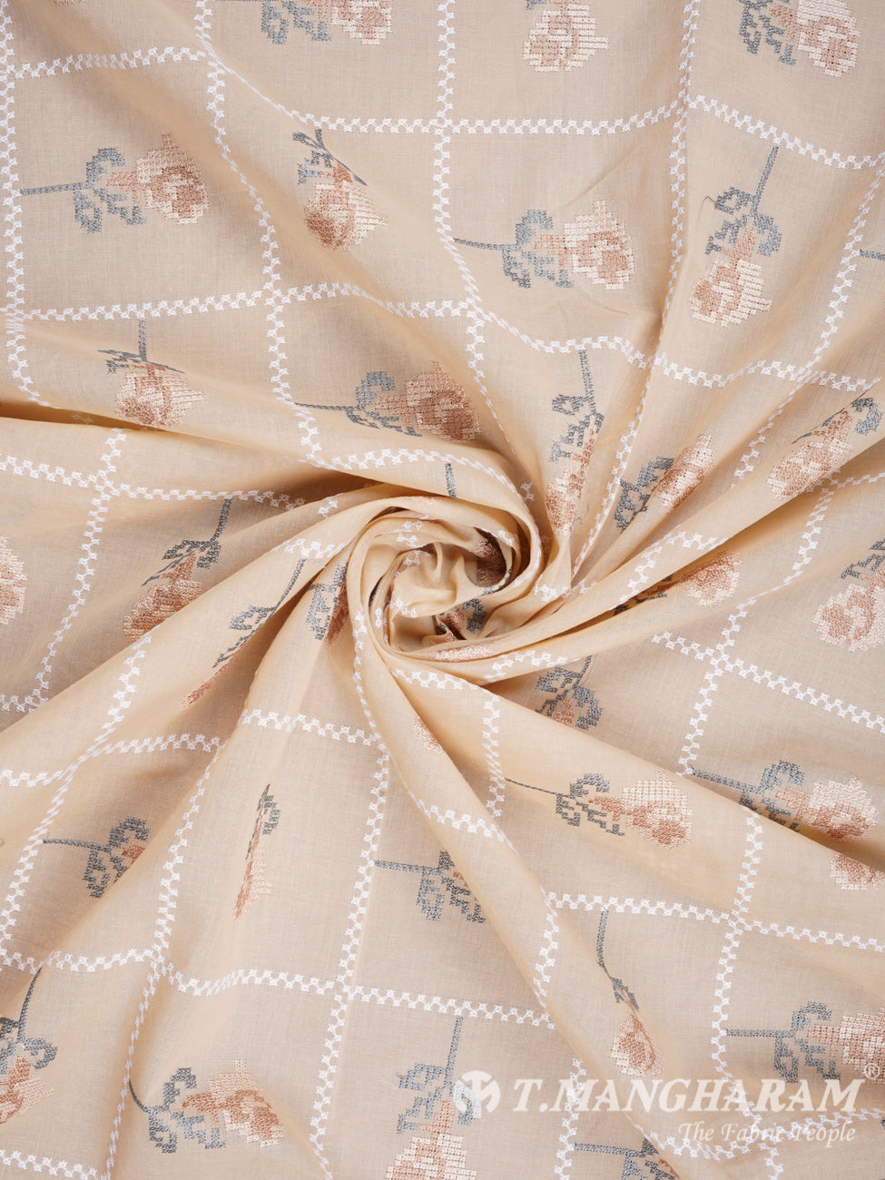 Peach Cotton Fabric - EB1215 view-1