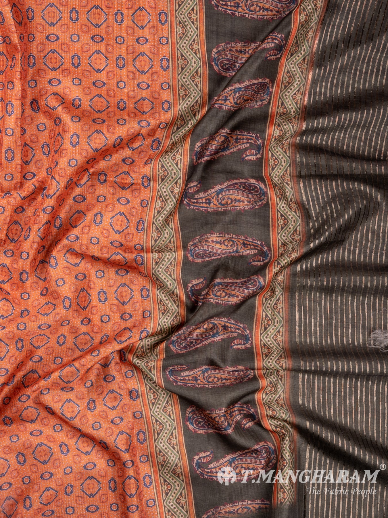 Green and Red Silk Chudidhar Fabric Set - EF1034 view-2