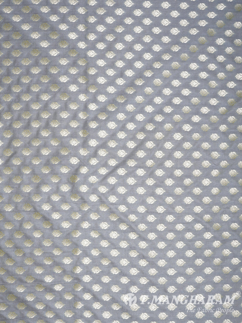 Grey Banaras Fabric - EC1954 view-3