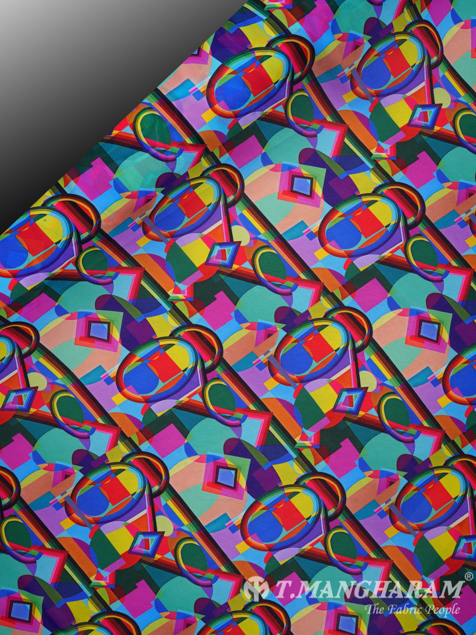 Multicolor Georgette Fabric - EB0368 view-2