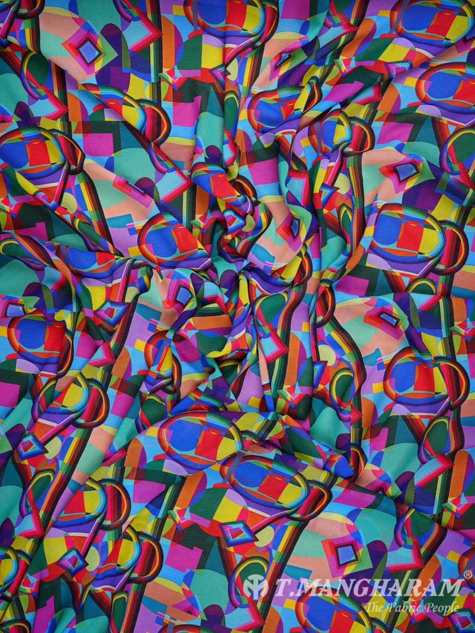 Multicolor Georgette Fabric - EB0368 view-4
