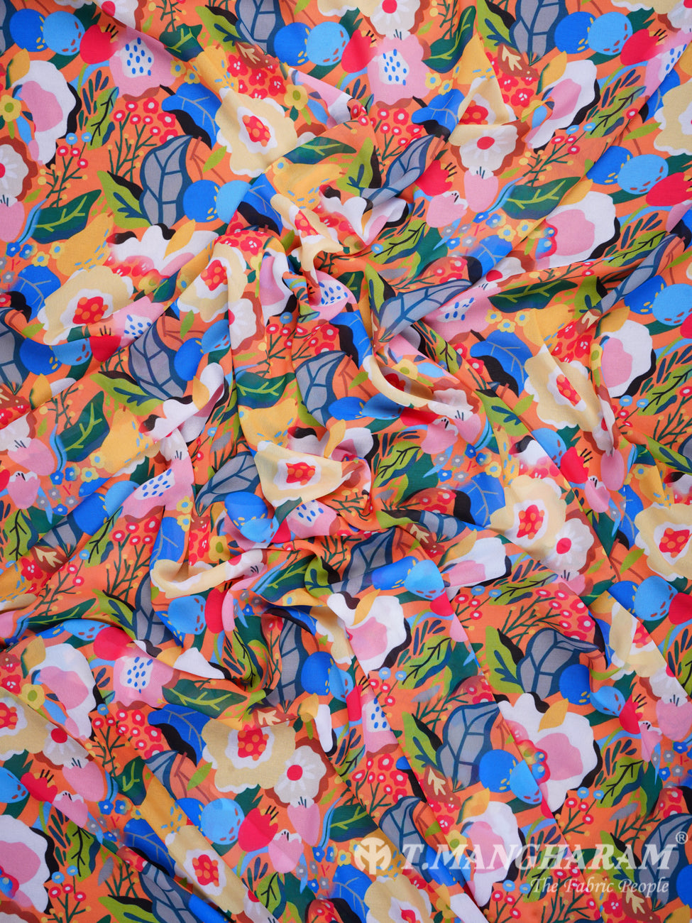 Multicolor Georgette Fabric - EB0377 view-4
