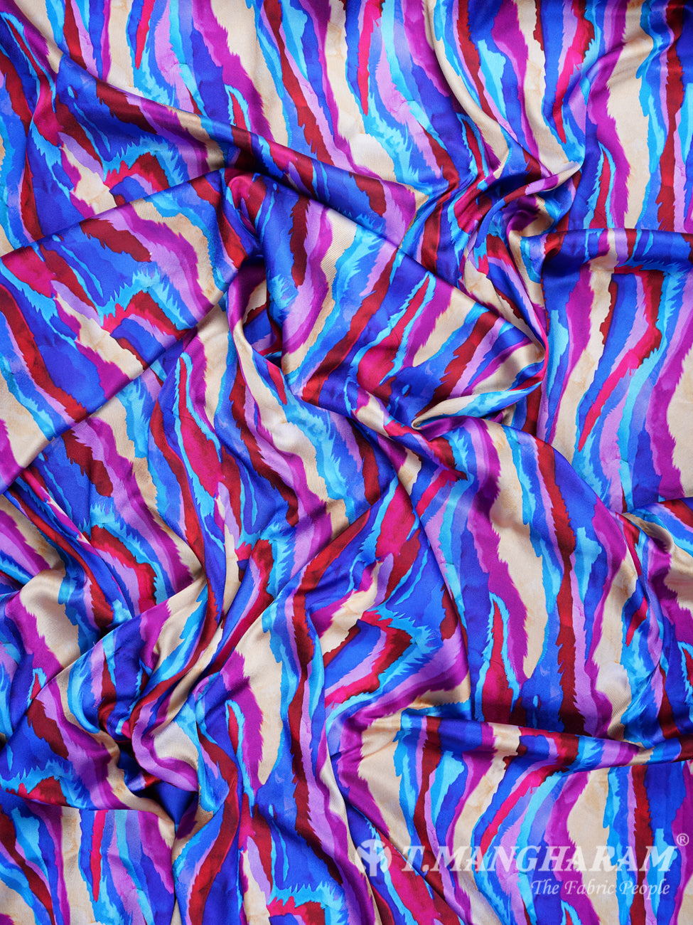 Multicolor Satin Fabric - EB0353 view-4