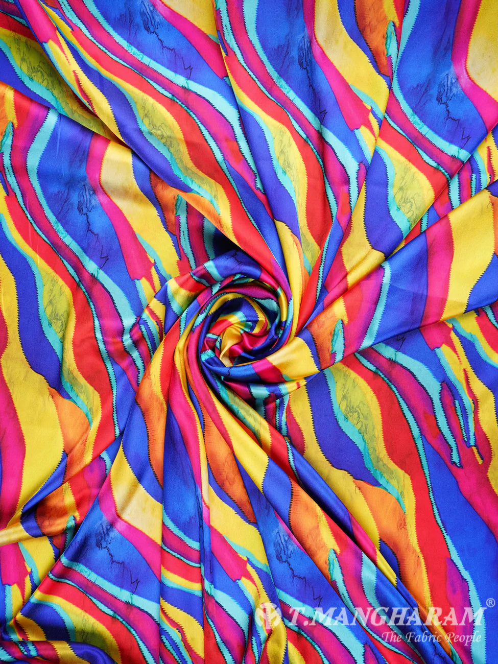 Multicolor Satin Fabric - EB0357 view-1