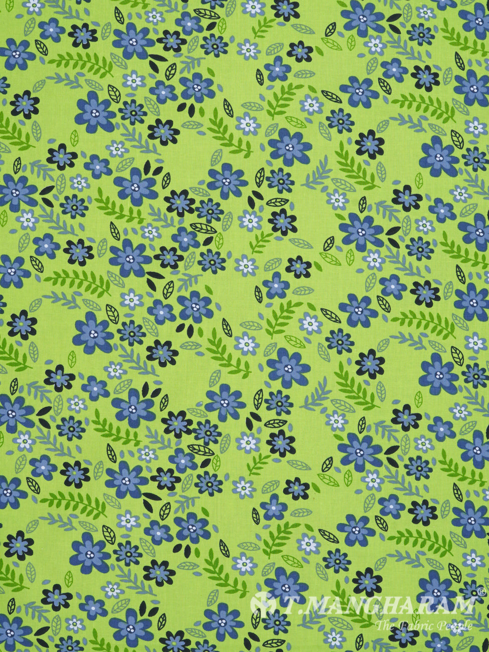 Green Cotton Fabric - EC2388 view-3