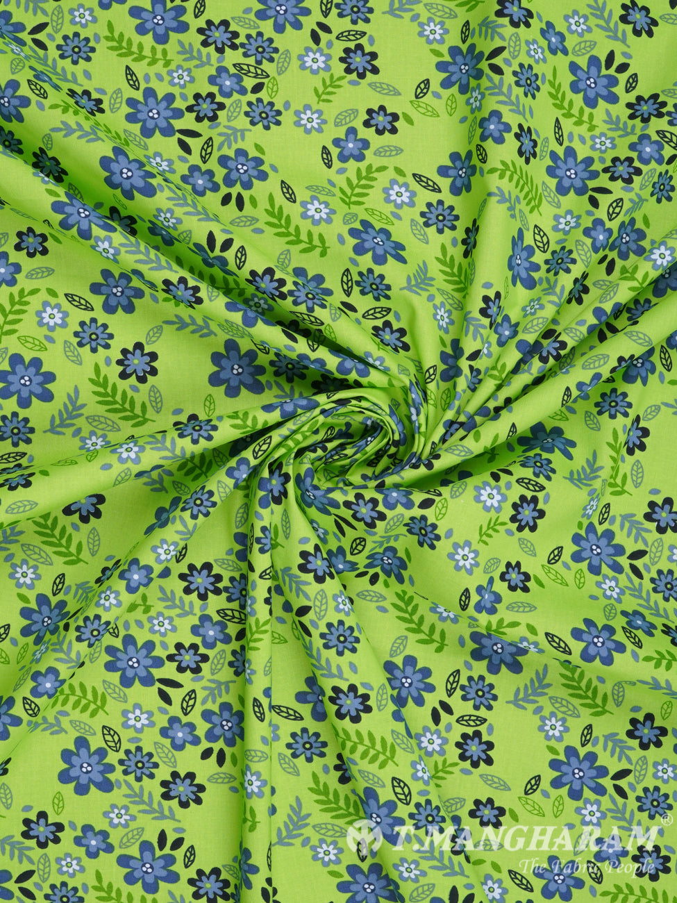 Green Cotton Fabric - EC2388 view-1