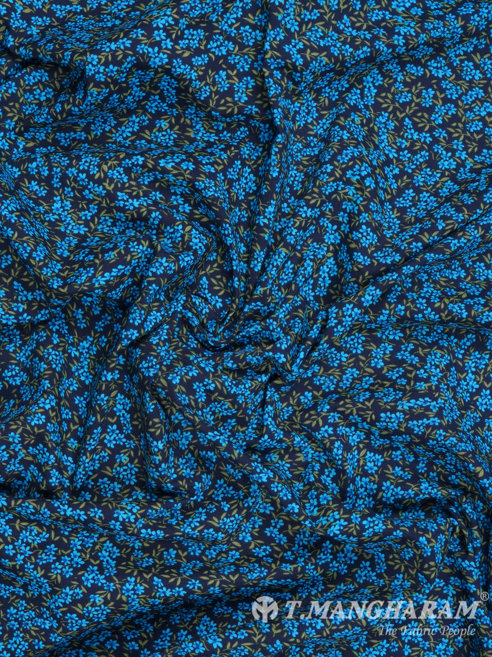 Navy Blue Cotton Fabric - EC2391 view-4