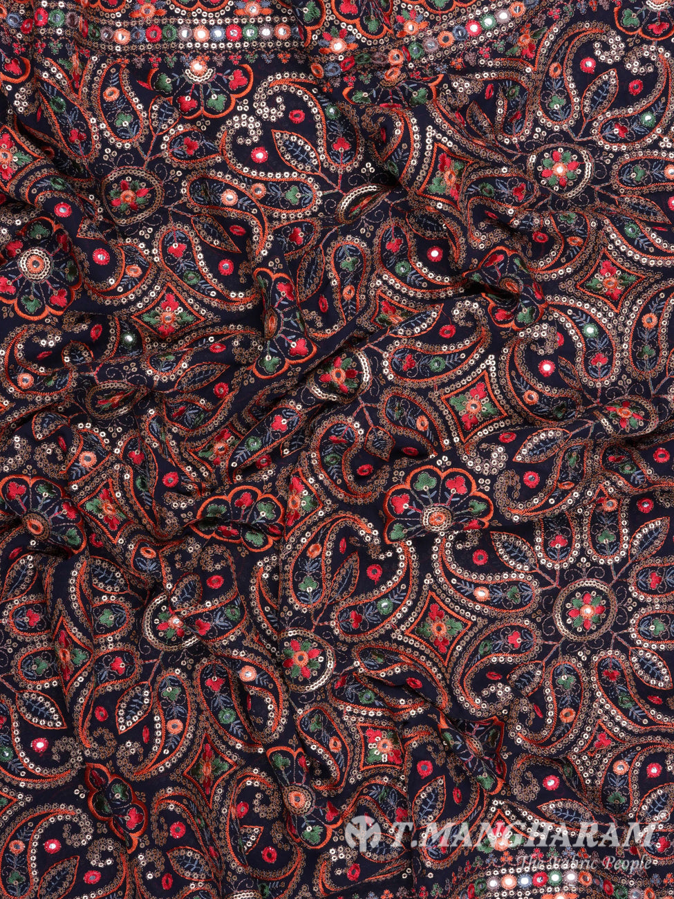 Red Silk Chudidhar Fabric Set - EH1204 view-2