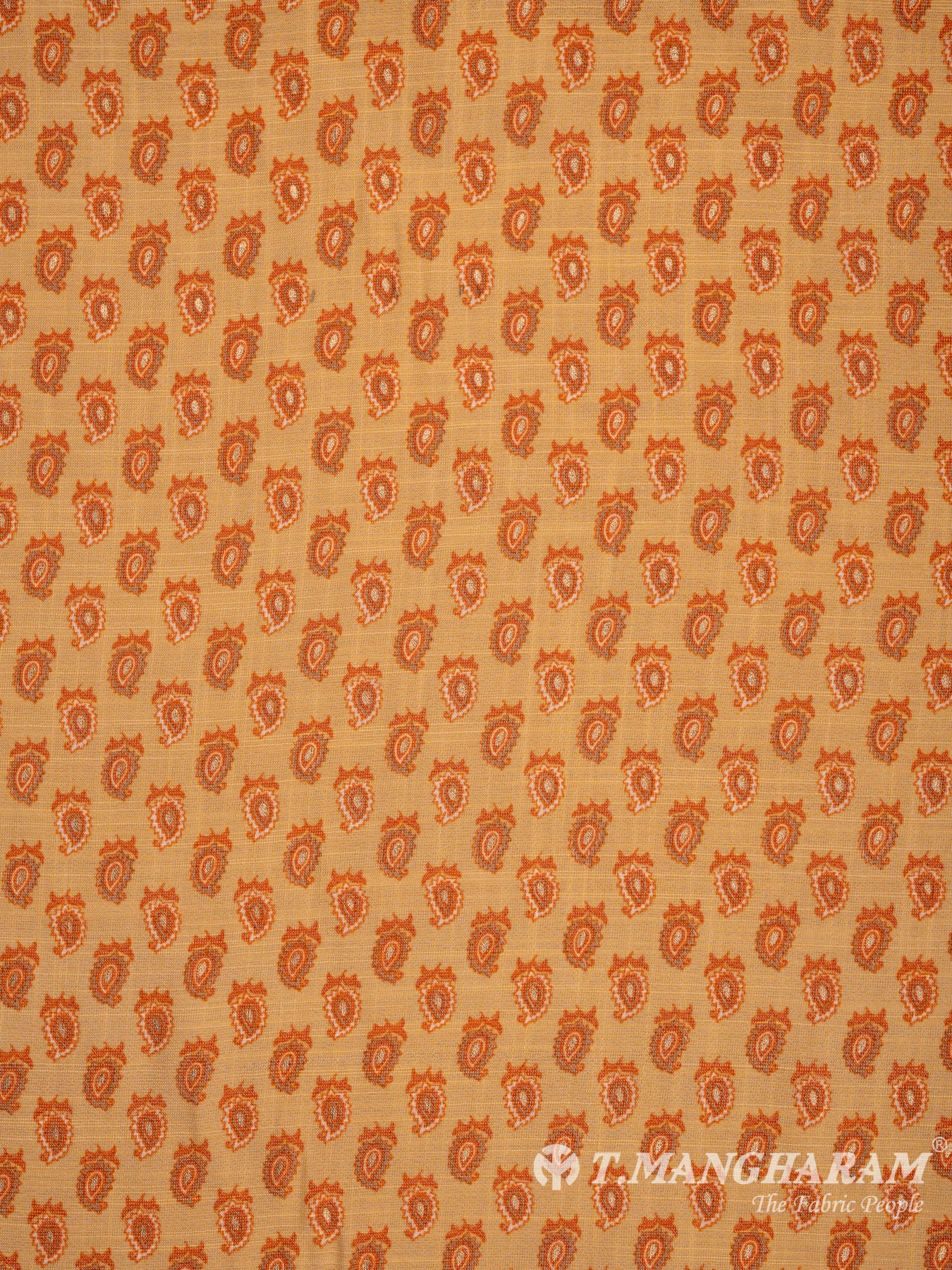 Yellow Rayon Cotton Fabric - EC0462 view-3