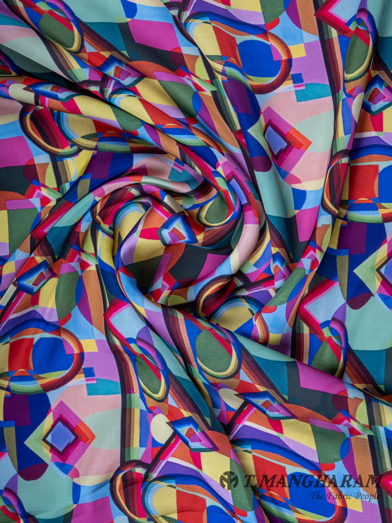Multicolour Printed Georgette Fabric - EC0122 view-1