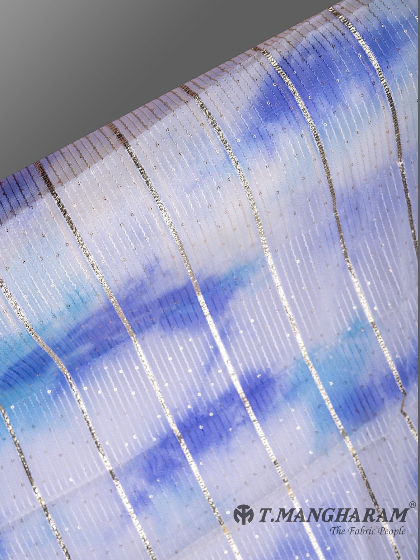 Blue Georgette Per Meter Fabric Lengths - EC0187 view-2