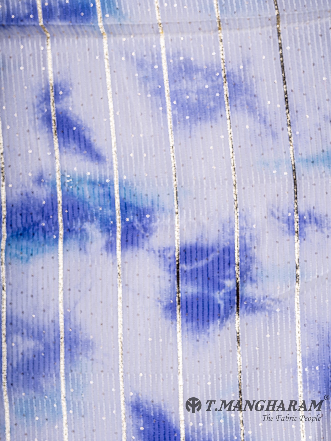 Blue Georgette Per Meter Fabric Lengths - EC0187 view-3