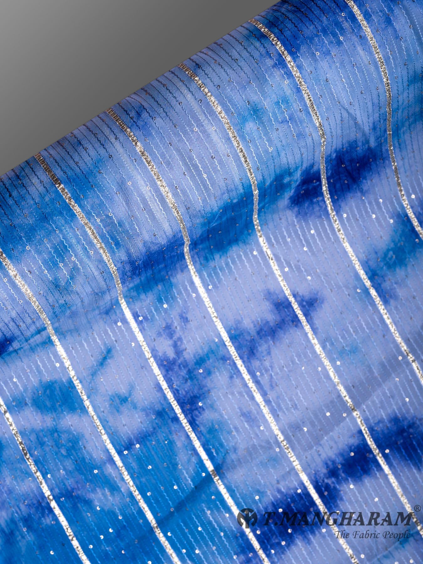 Navy Blue Georgette Fabric - EC0185 view-2