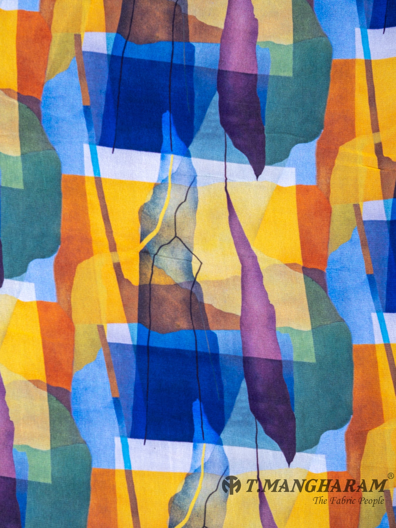 Multicolor Georgette Fabric - EC0190 view-3