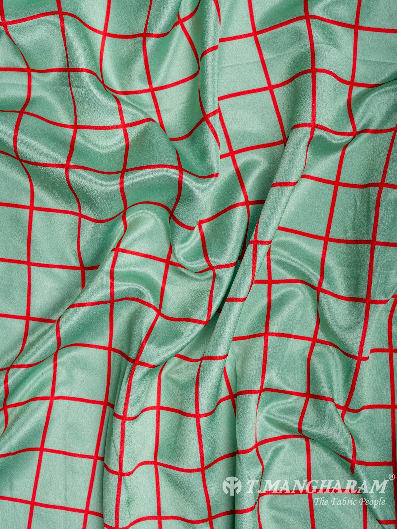 Green Satin Per Meter Fabric Lengths - EC0251 view-4